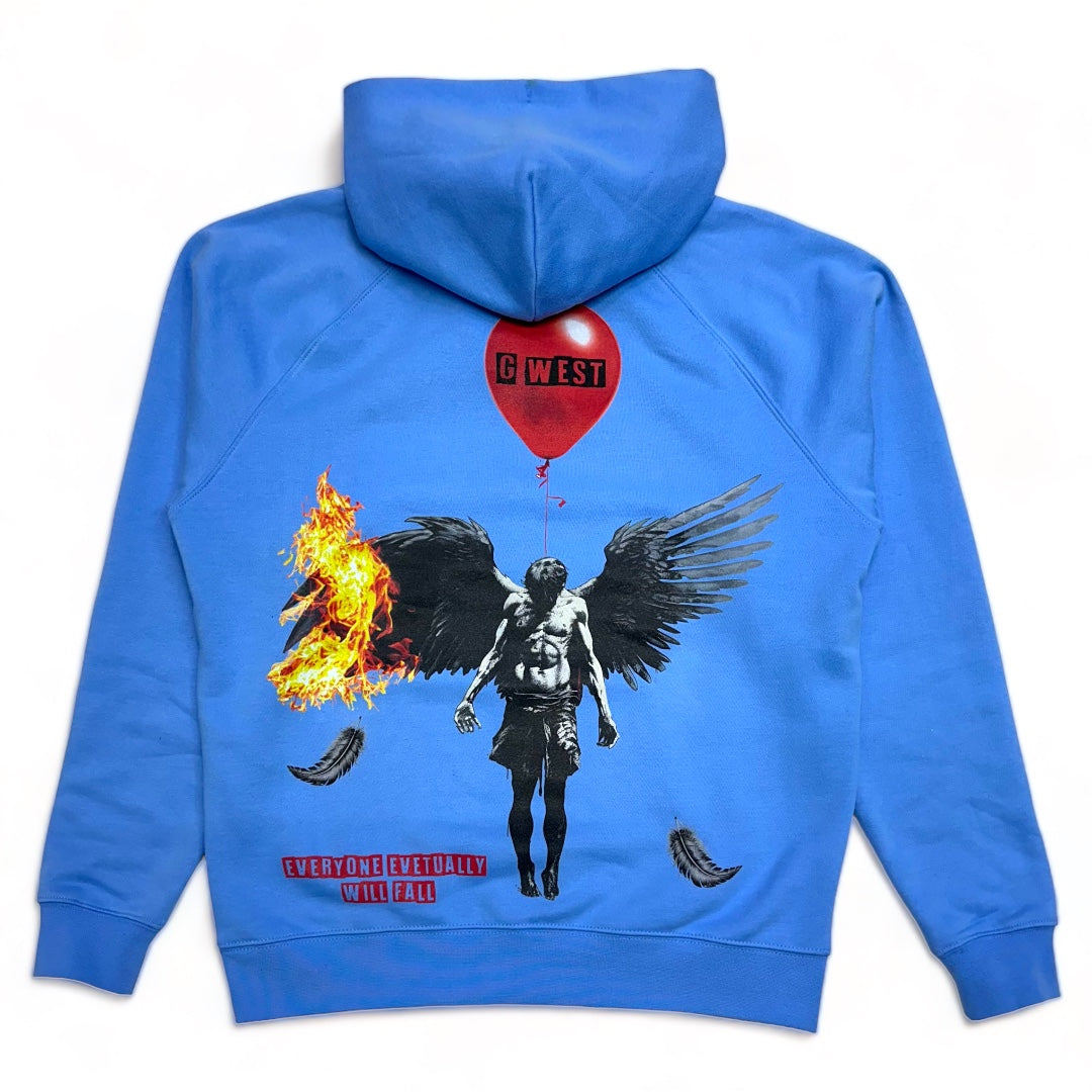 G west Men's Blue fallen angel hoodie
