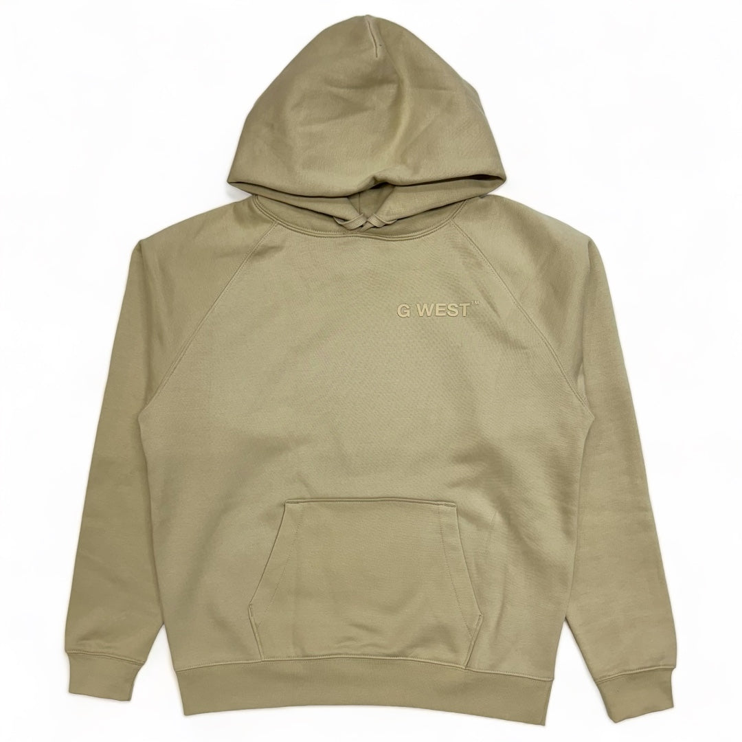 G west Men's Tan Catch the dollar hoodie