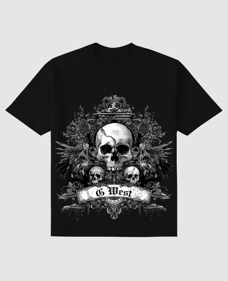 G west (Black "hell city heavy weight t-shirt)