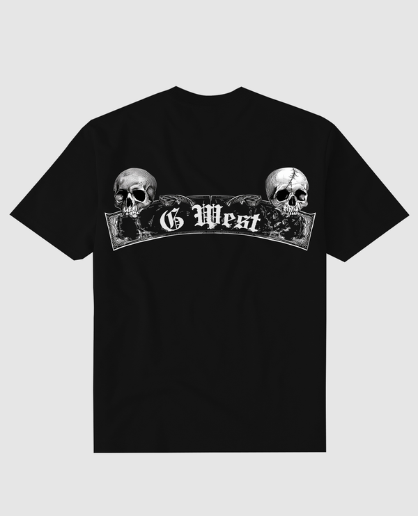 G west (Black "hell city heavy weight t-shirt)