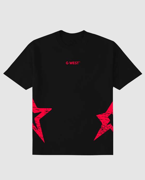 G west (Black /red arch logo heavy weight  t-shirt