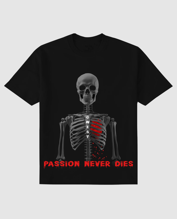 G west (Black/red  "passion never dies heavy weight t-shirt)