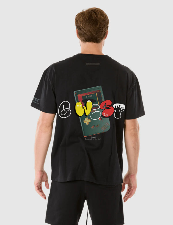 G west (black retro game t-shirt)