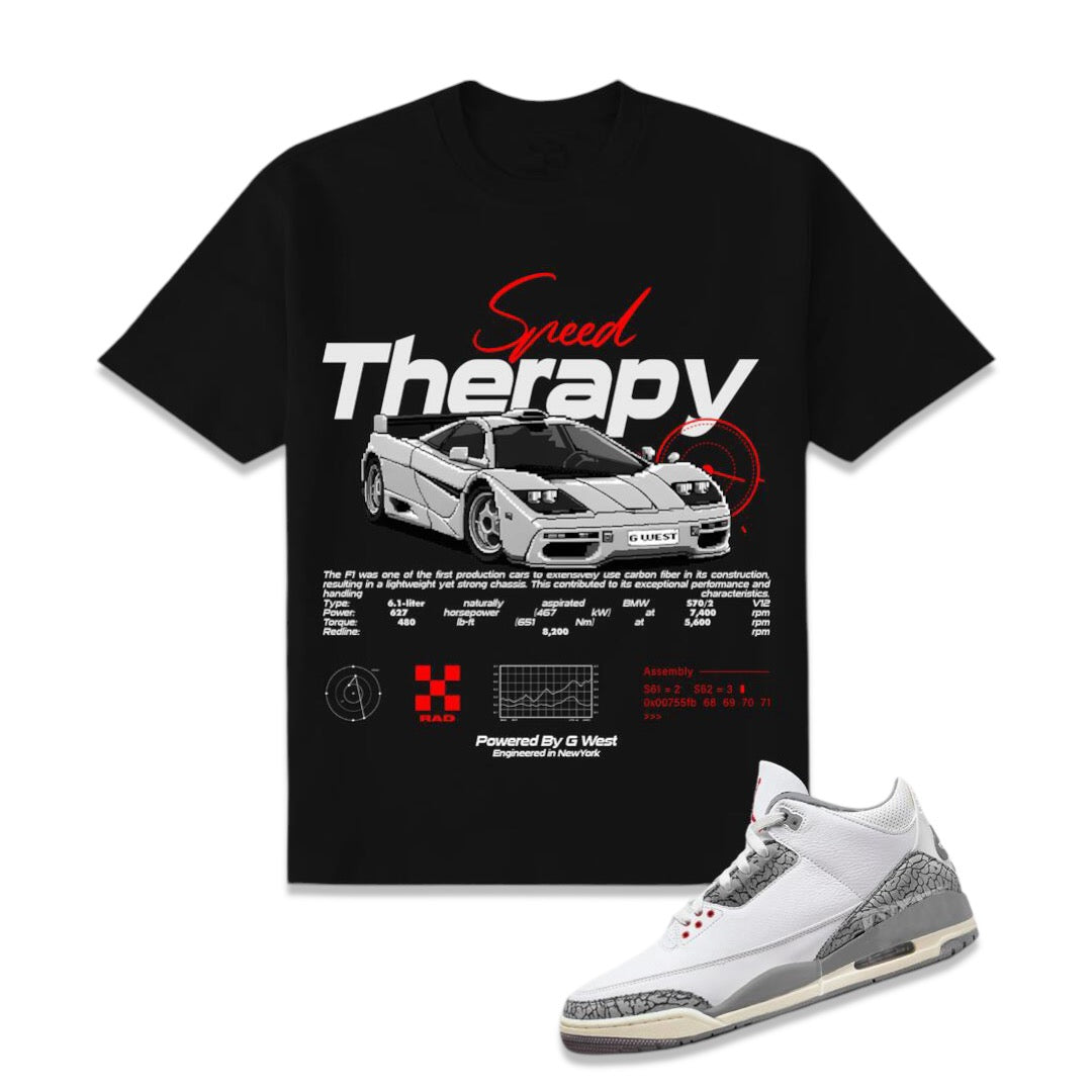 G west Men's Black "speed therapy t-shirt