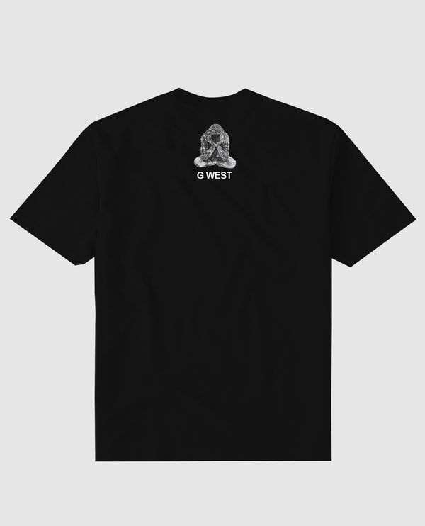 G west (Black "Strength come from struggle heavy weight  t-shirt)