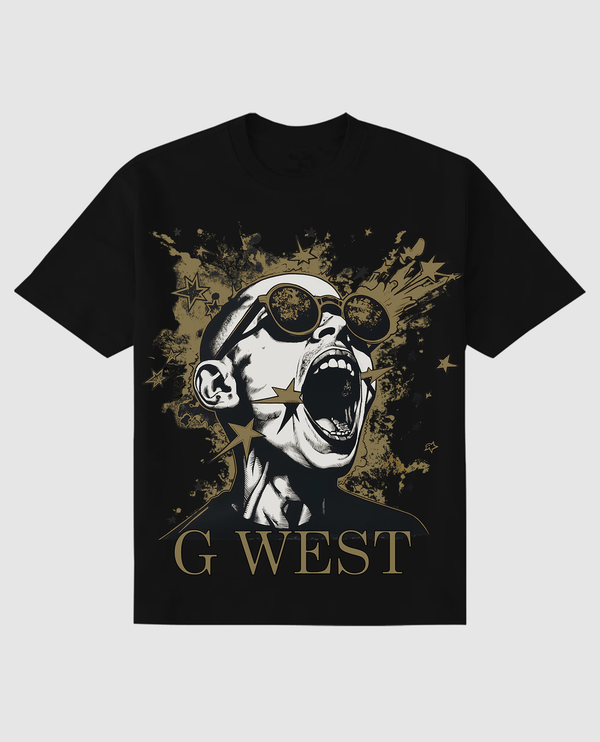 G west (Black  "too loud  heavy weight t-shirt)