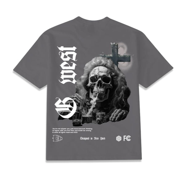 G west (charcoal grey "smoke skull t-shirt)