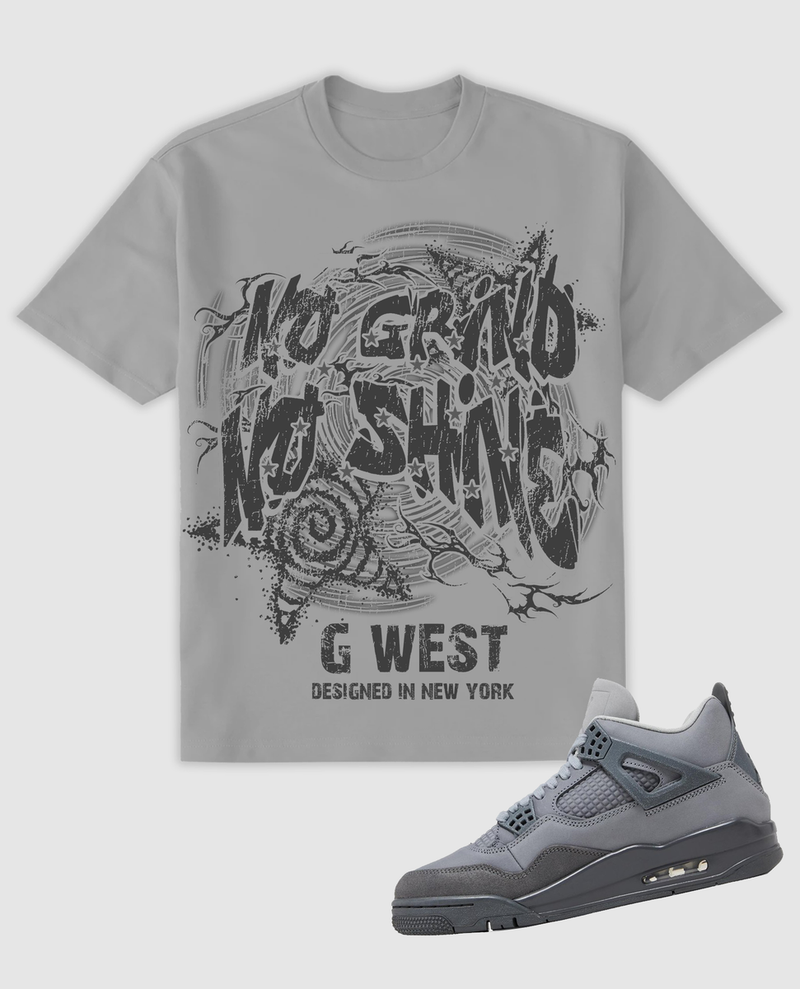 G west (Grey violet "no grind no shine t-shirt)