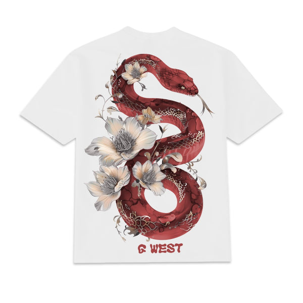 G west (White "floral traitor t-shirt)