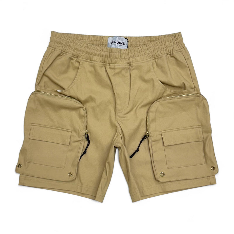 Genuine (khaki double pocket cargo short)