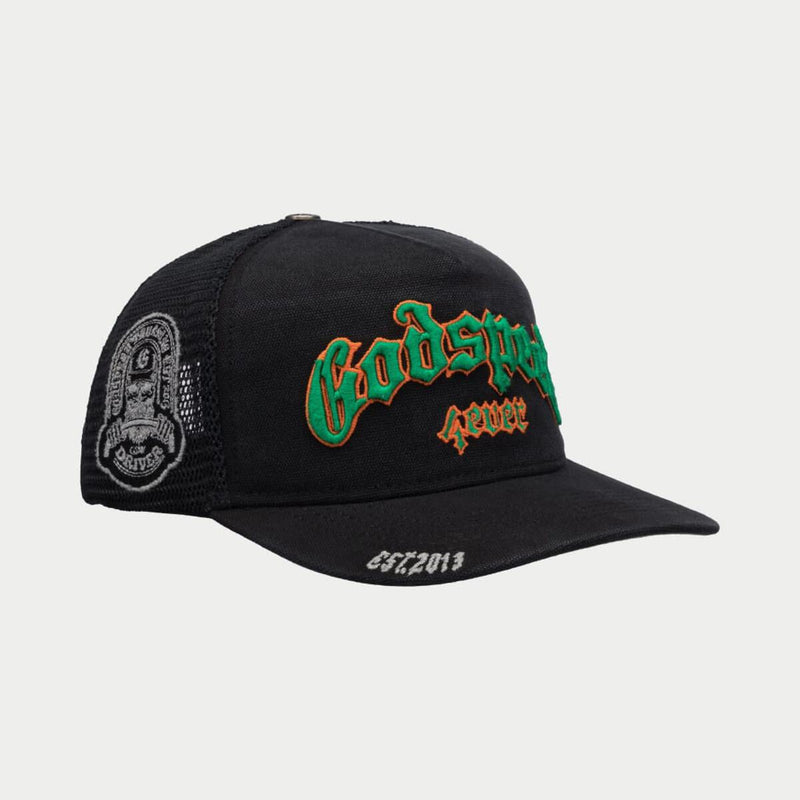 Godspeed (Black /green /oranger Gs forever trucker hat