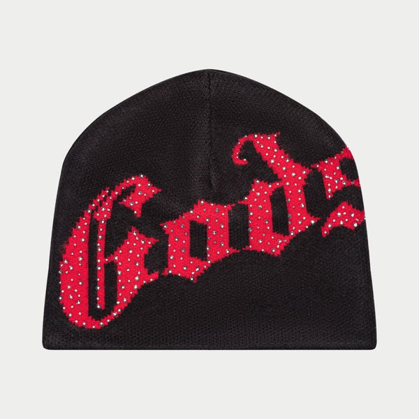 Godspeed (Black/Red OG Logo Studded Beanie)