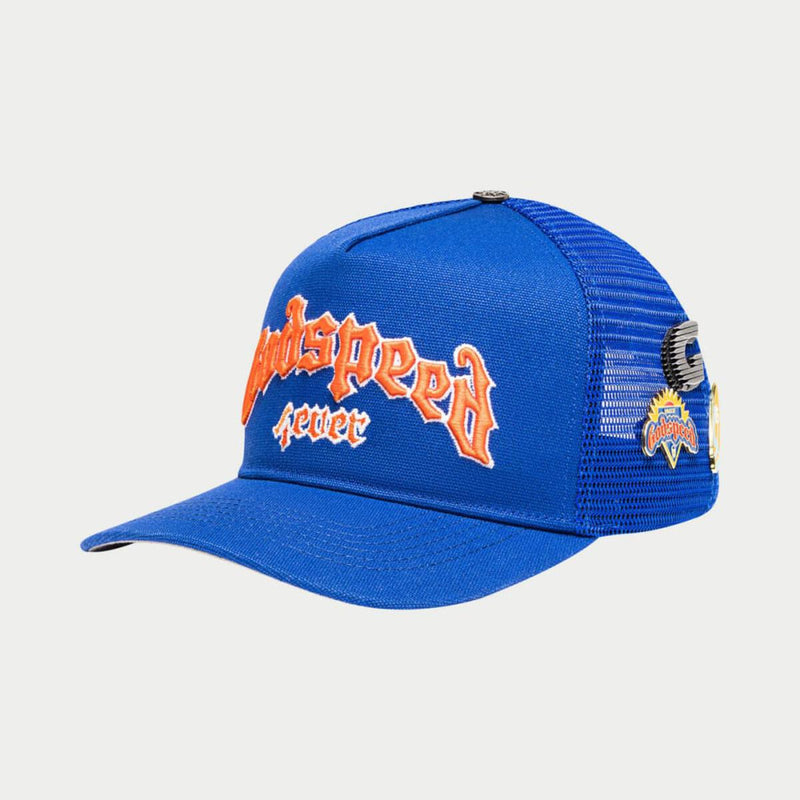 Godspeed blue/Orange Gs forever trucker hat