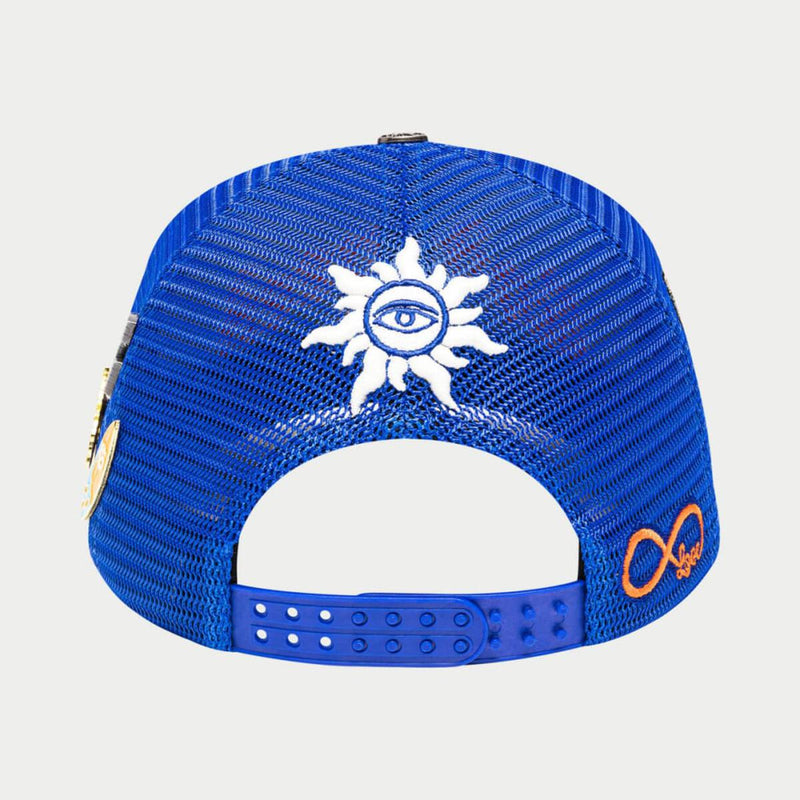 Godspeed blue/Orange Gs forever trucker hat