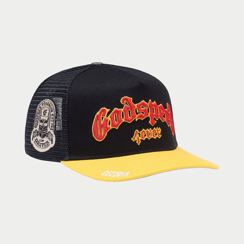 Godspeed yellow/red Gs forever trucker hat