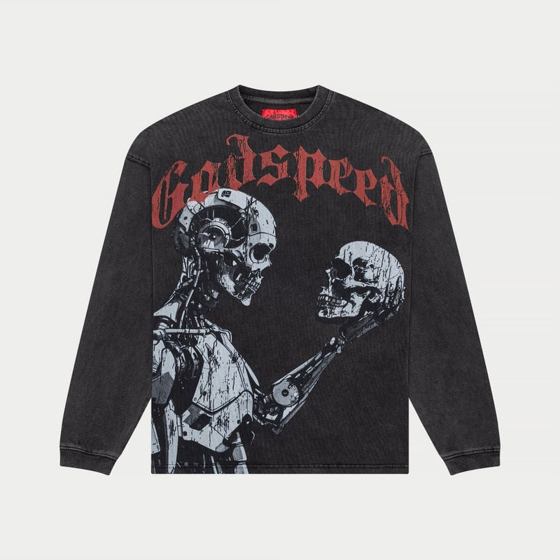 Godspeed (Black wash mankind vs ai long sleeve t-shirt)