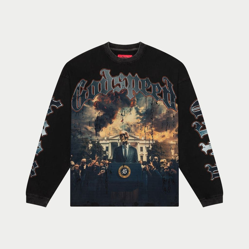 Godspeed (Black wash V.O.D 2024 long sleeve t-shirt)