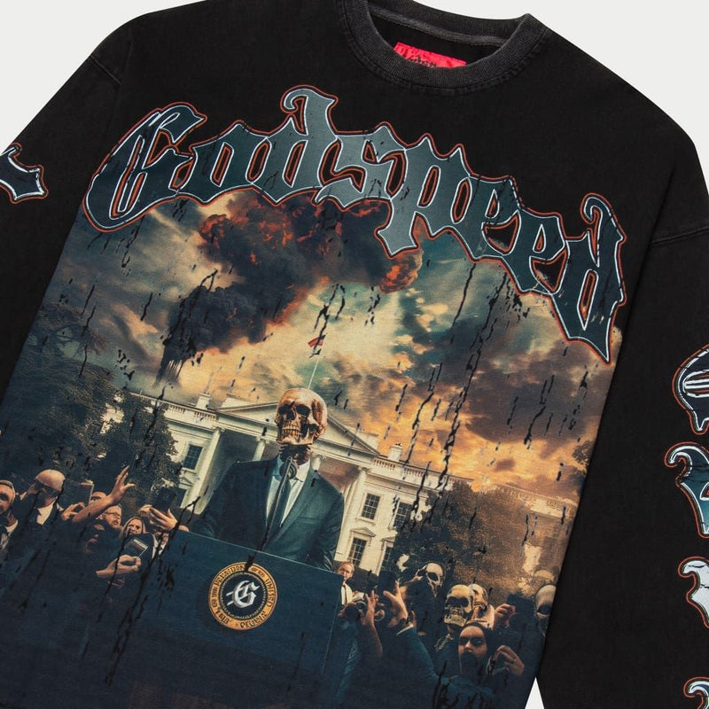 Godspeed (Black wash V.O.D 2024 long sleeve t-shirt)