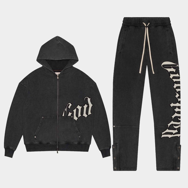 Godspeed black washed og logo v2 jogging set