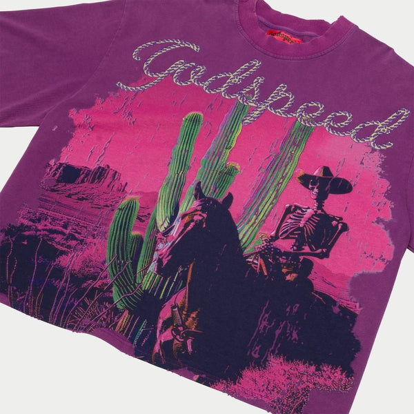 Godspeed (purple wash “west world cropped t-shirt)