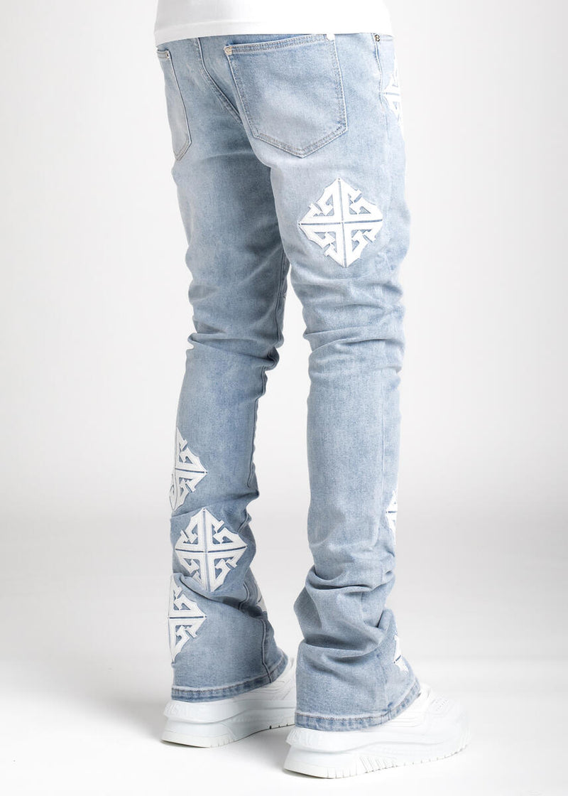 Guapi (Men's Aqua Blue Icon Stacked Jean)