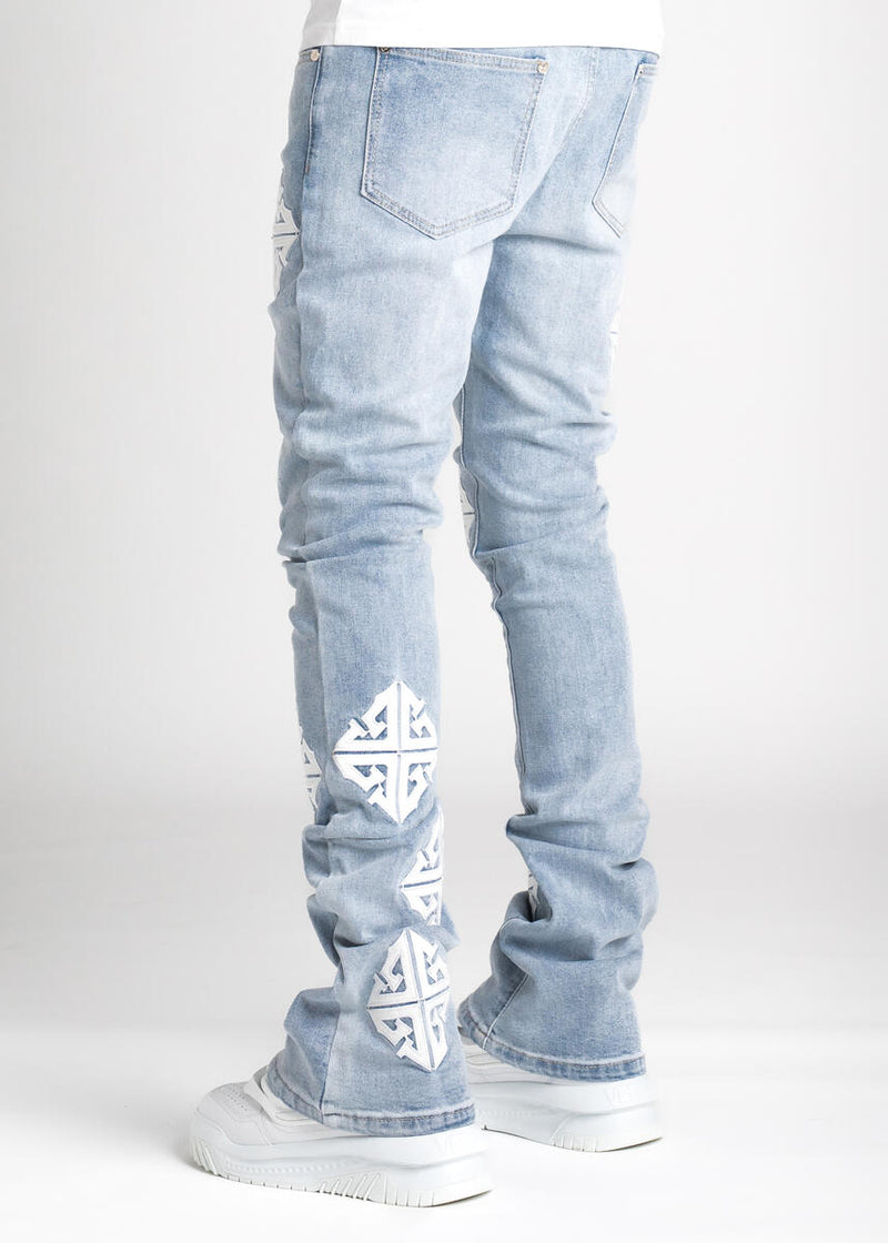 Guapi (Men's Aqua Blue Icon Stacked Jean)