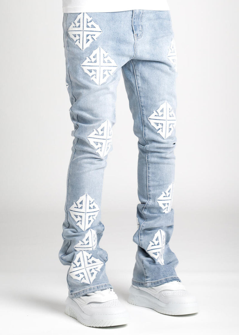 Guapi (Men's Aqua Blue Icon Stacked Jean)