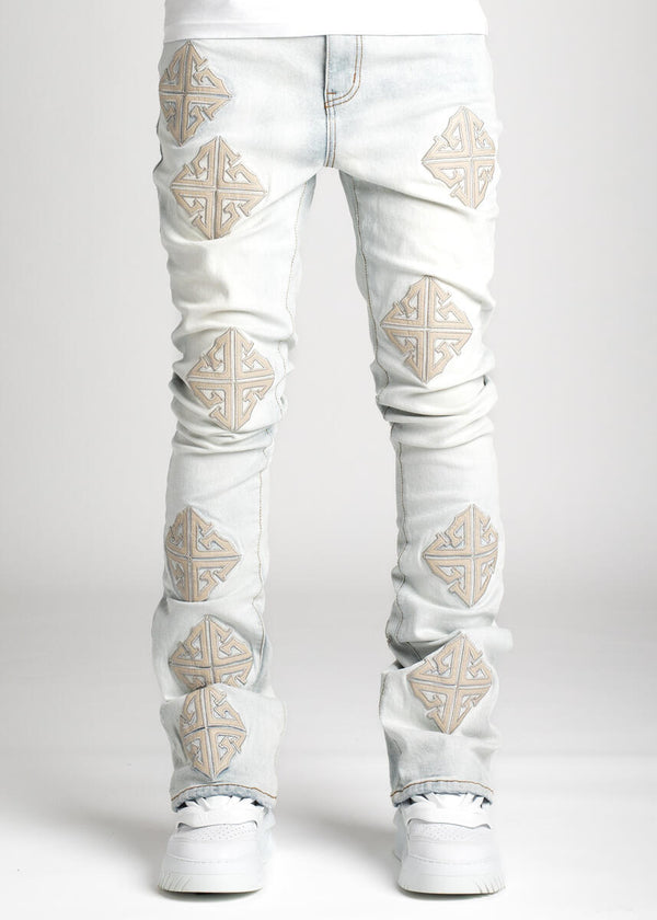 Guapi (Men's Powder Blue Icon Stacked Jeans)