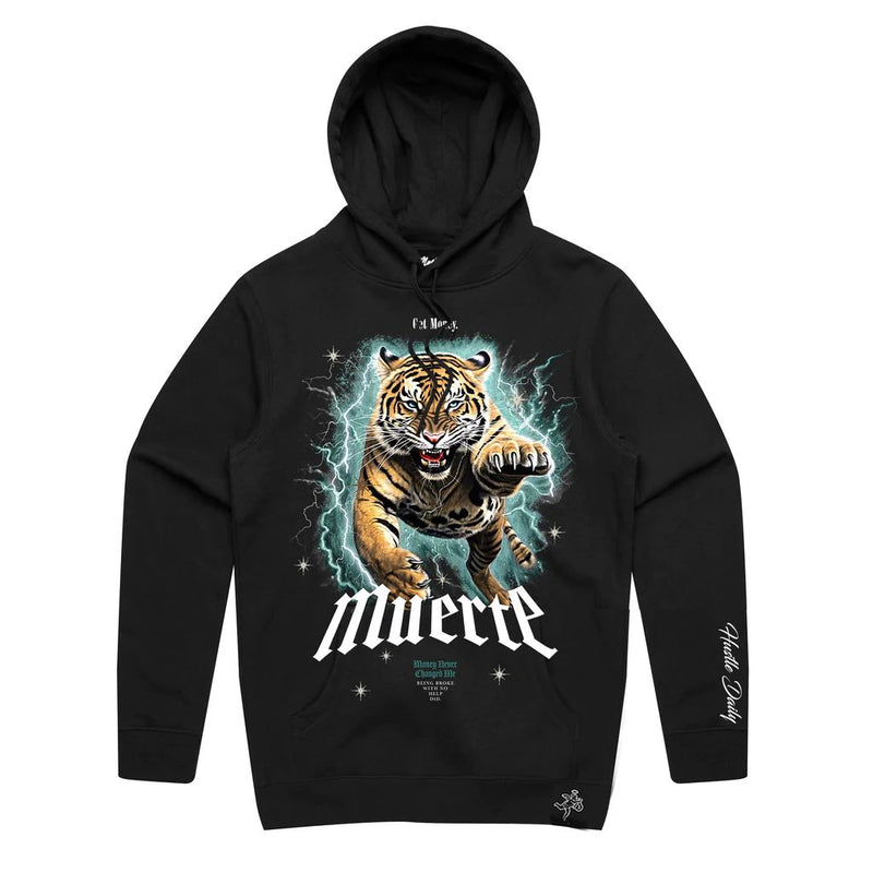 Hasta Muerte (Black "Lightning Tiger" Hoodie) hi