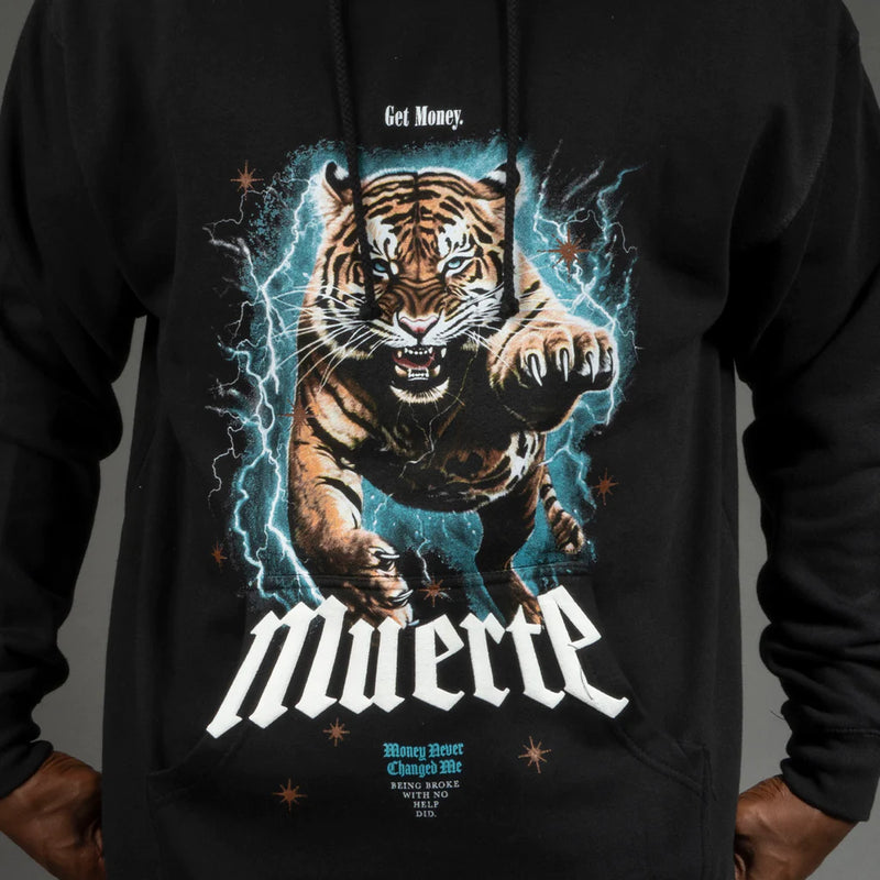 Hasta Muerte (Black "Lightning Tiger" Hoodie) hi