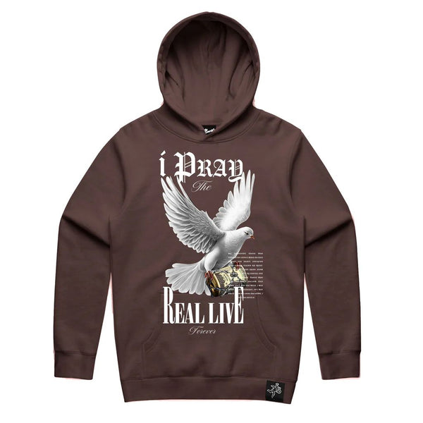 Hasta Muerte (Mocha "Pray the real" Hoodie)