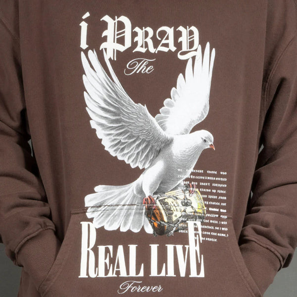 Hasta Muerte (Mocha "Pray the real" Hoodie)