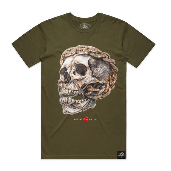 Hasta muerte (Army “diamond chains skull t-shirt)