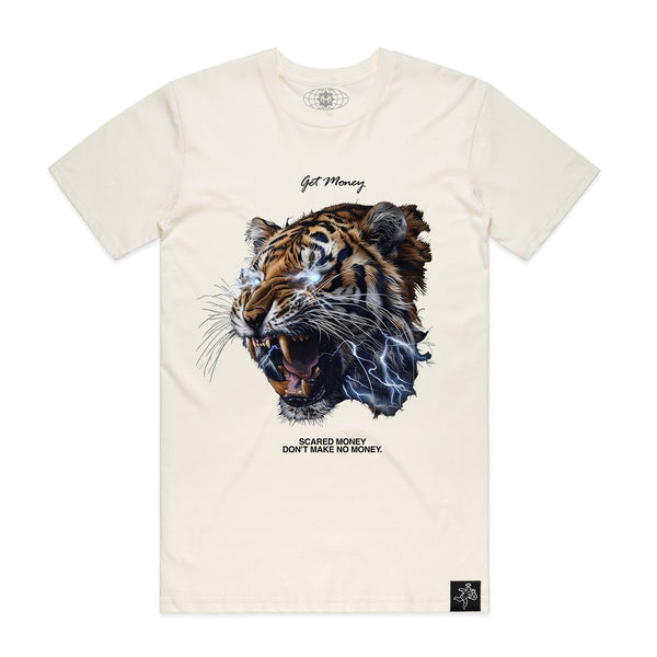 Hasta muerte (Natural “scared money tiger t-shirt)