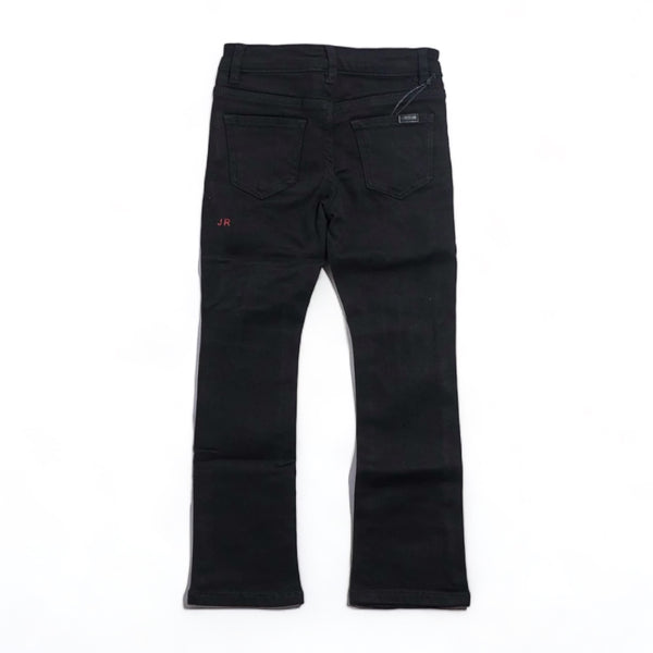 Haus Jr (kids black clyson stacked denim jean -105)