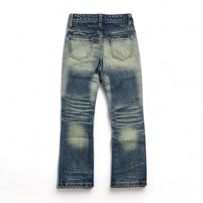 Haus jr (kids Dark indigo Rhone stacked jean -108)