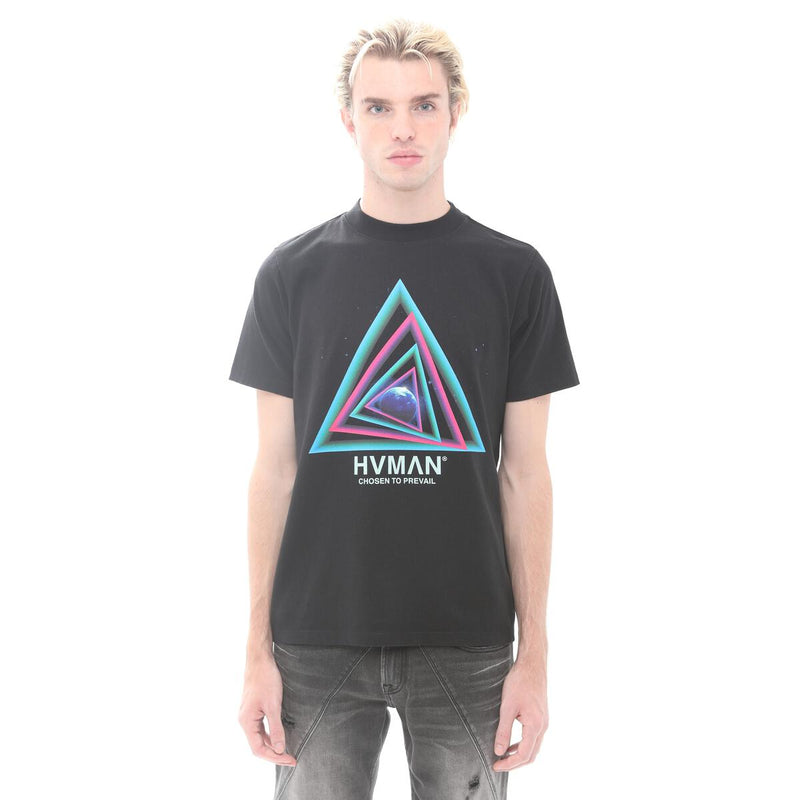 hvman (black novelty warp spread t-shirt)