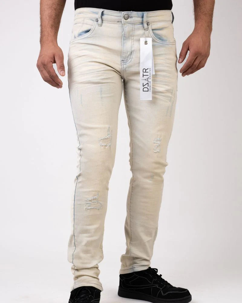 Premium Disaster Men's Ultra Stretch Denim Jean Vanilla Ice