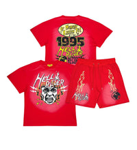 Civilized Men's Hell Raiser Records Short Set Red