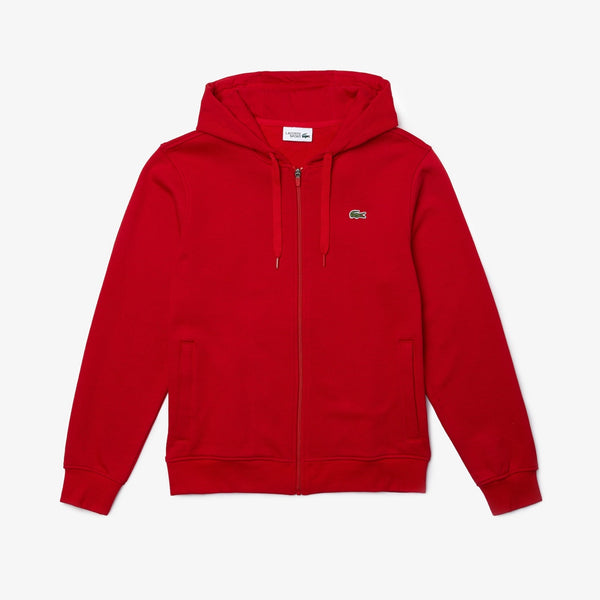 Lacoste (Men’s red sport fleece zip hoodie)