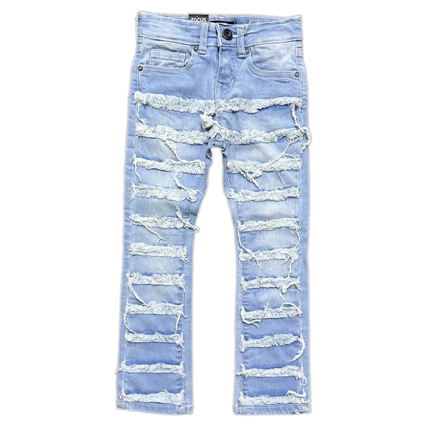 Focus (kids blue flare skinny stacked jean)x