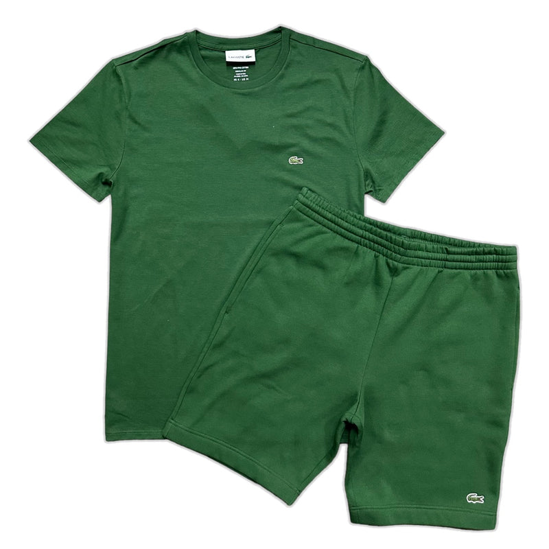 Lacoste (men's green organic cotton short set)