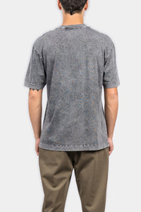 Inimigo (Dark black Abstract Flowers Print Comfort Tie-Dye T-shirt)