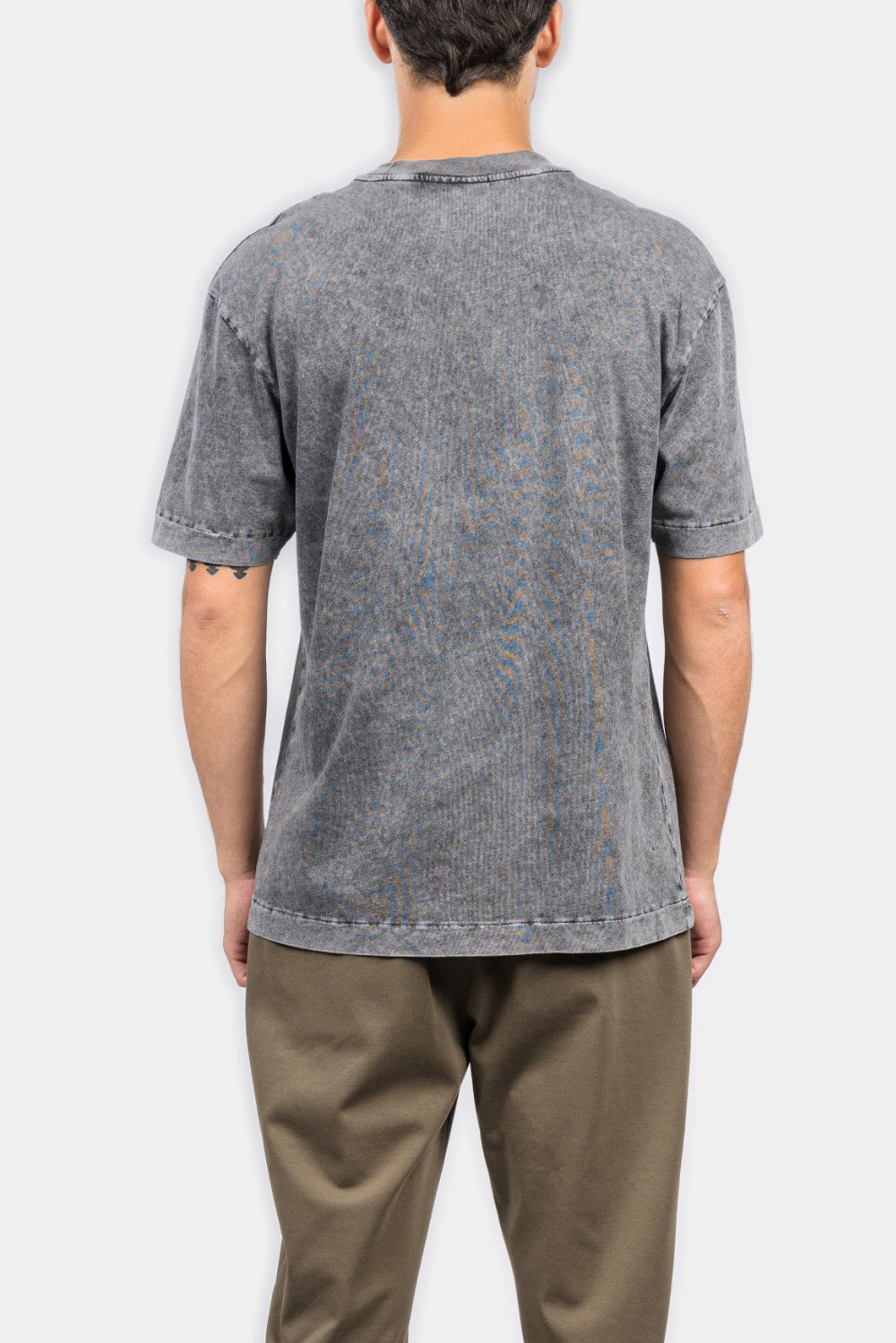 Inimigo (Dark black Abstract Flowers Print Comfort Tie-Dye T-shirt)