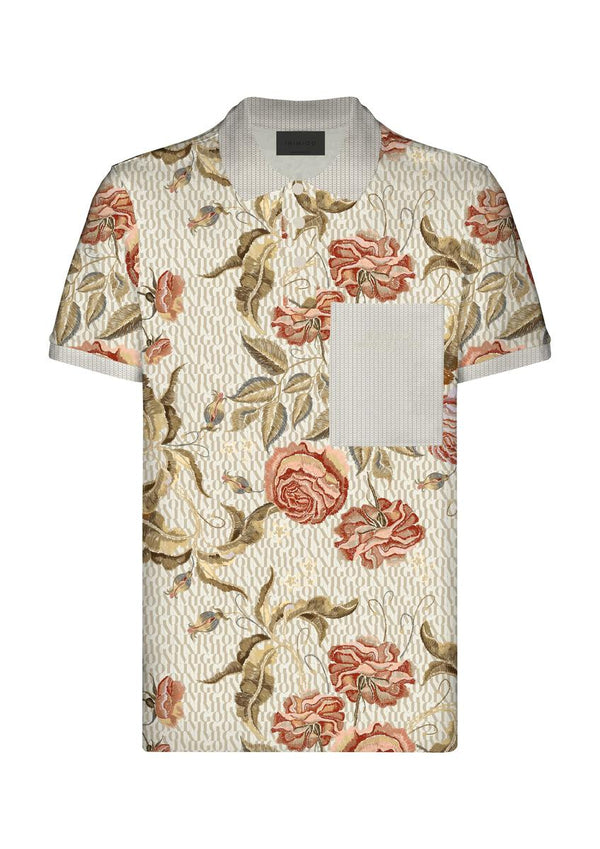 INIMIGO (classic raw monogram flower polo)