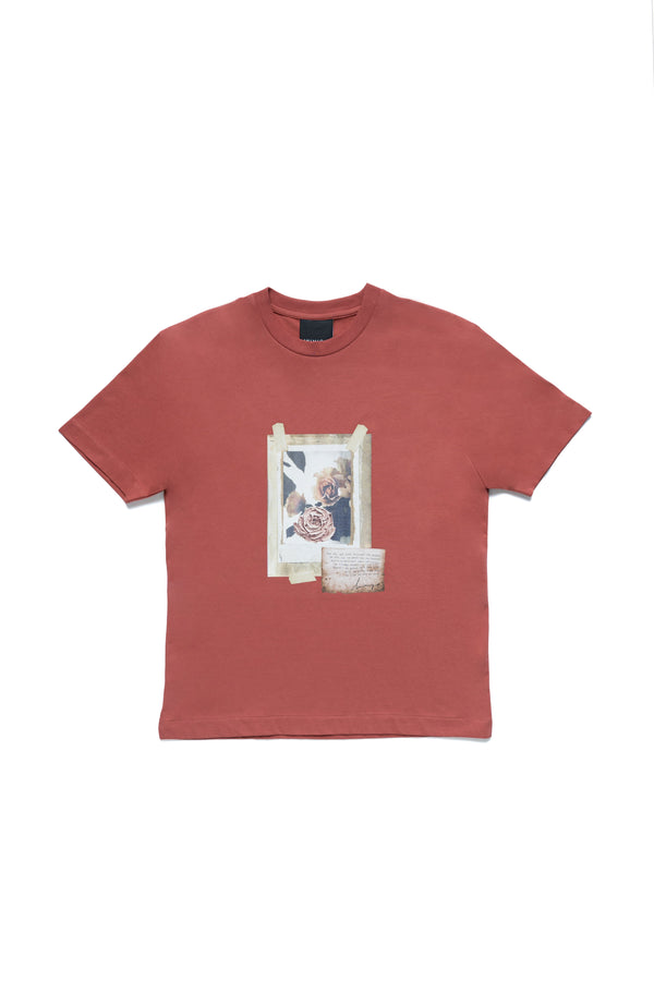 Inimigio (Red ochre tape rose t-shirt)