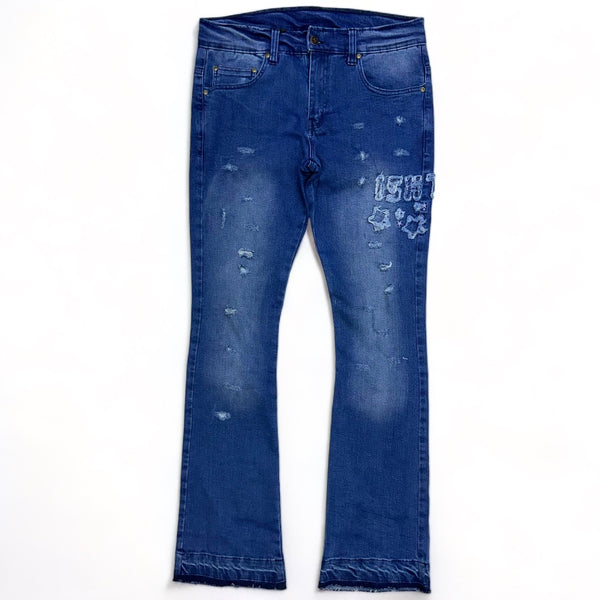 Ishtar (Men's Indigo Blue 'Worldwide Stacked  denim Jean)