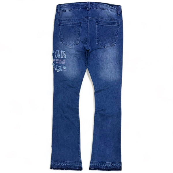 Ishtar (Men's Indigo Blue 'Worldwide Stacked  denim Jean)