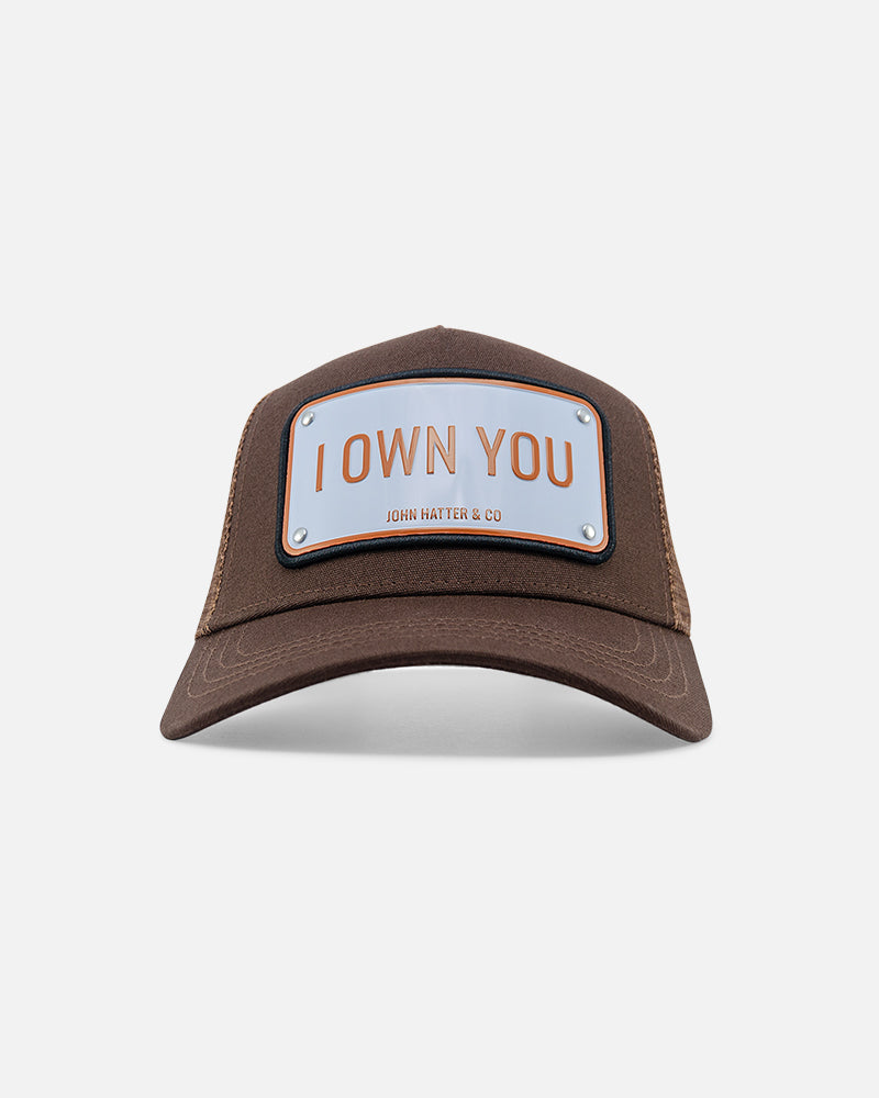 John Hatter (Brown ‘I own you’ hat)