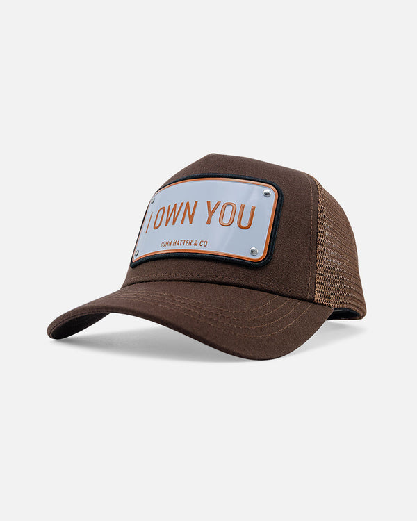 John Hatter (Brown ‘I own you’ hat)